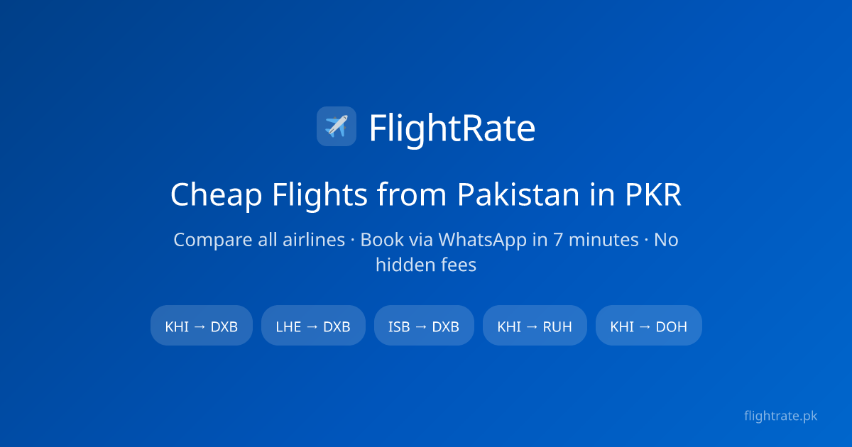 Cheap Flights from Pakistan — Compare All Airlines | FlightRate